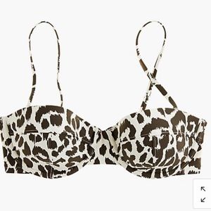 J. Crew Leopard Underwire Bikini Top